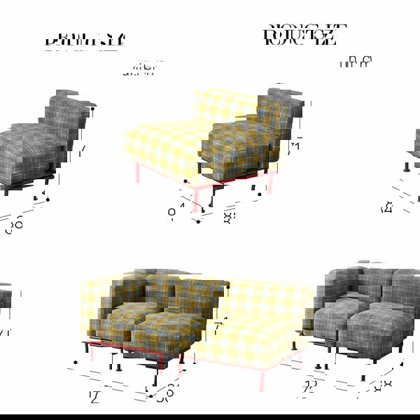 Weilai Concept Velez Modular Sofa, Two Seater Sofa, Three Seater Sofa, Linen