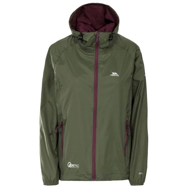 Trespass Womens/Ladies Qikpac Packaway Waterproof Jacket - Moss - 