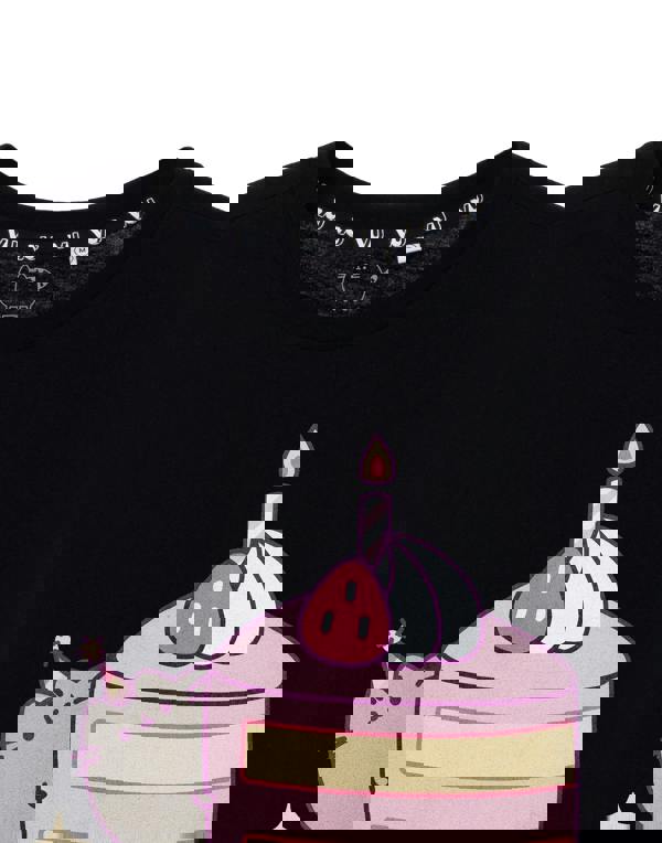 Pusheen Womens Black Let's Pawty Short Sleeved T-Shirt