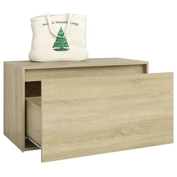 Berkfield Hall Bench 80x40x45 cm Sonoma Oak Engineered Wood
