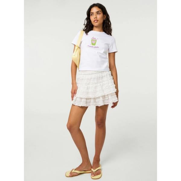 Pink Vanilla Matcha Girlie Diamante T-Shirt
