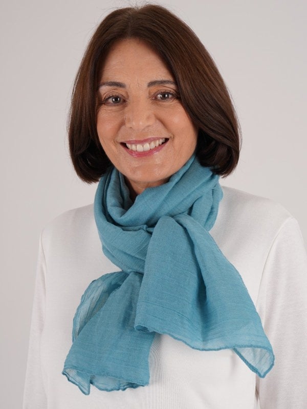 PennyPlain Textured Scarf - Sea Green