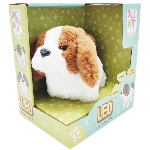 Pugs at Play Leo Interactive Walking Dog Plush Toy