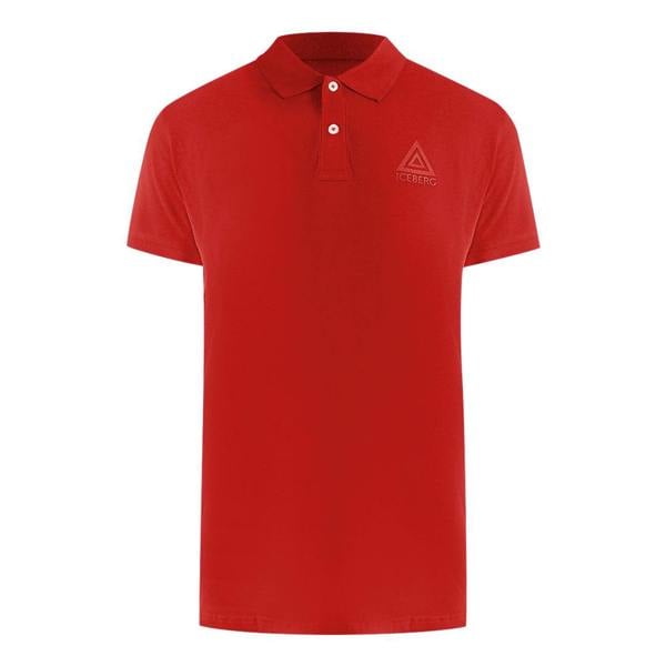 Iceberg Ice Iceberg Triangle Logo Red Polo Shirt