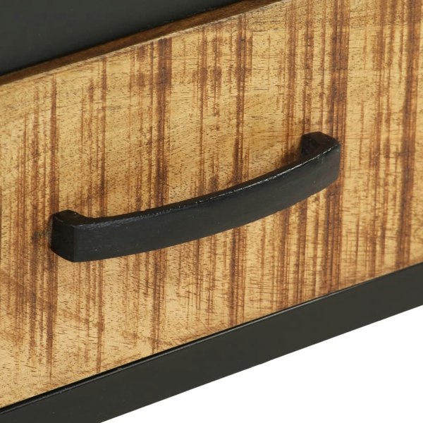 Berkfield Bedside Cabinet 40x40x35 cm Rough Mango Wood