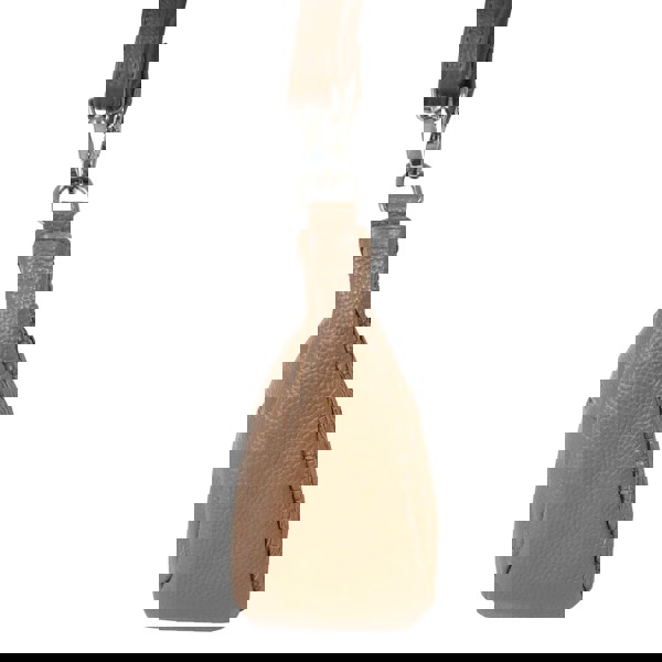 Real Hide Bags 'Wonder Weave' Dark Tan Real Leather Woven Designer Shoulder Crossbody Bag