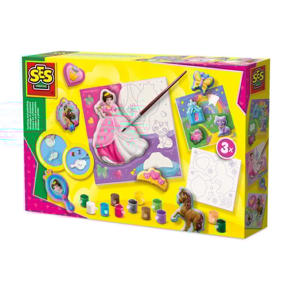 SES Creative Casting and painting - Canvases to paint princesses 3x
