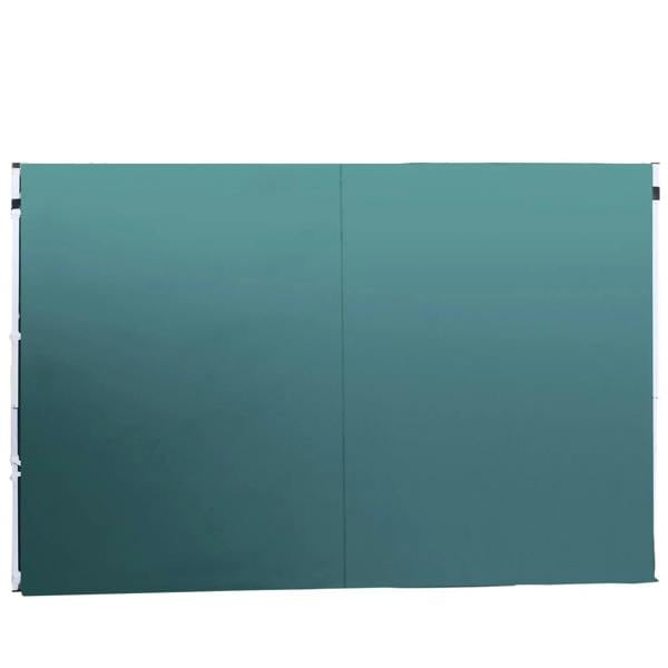 Dark green gazebo side wall panel with center seam and hook-and-loop edging