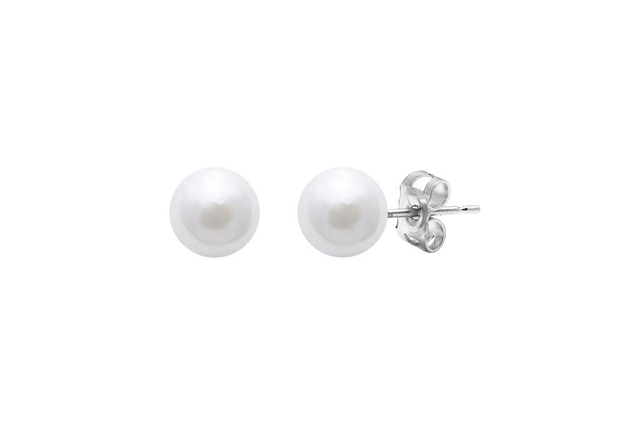 Sarah Layton Akoya Pearl Stud Earrings, 6-6.5mm - White Gold - ESCP18WG6W