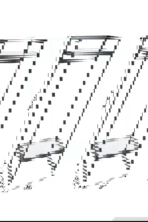 Living and Home Rectangle Tempered Glass Side Table