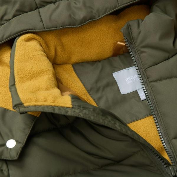 Regatta Childrens/Kids Rover Padded Jacket - Dark Khaki/Wood Brown - 