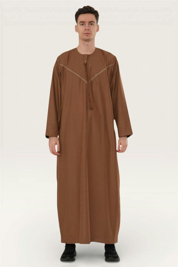 Infinity Leather Men's Eid Moroccan Thobe Robe Djellaba Ramadan Eid Jubba- HM10