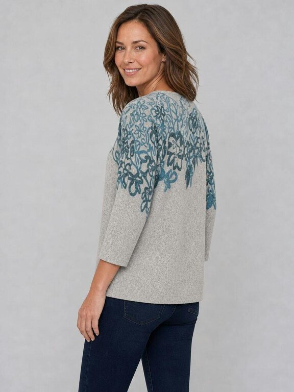 TIGI Floral Border Print Top.