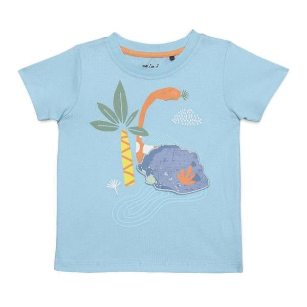 Mini Cuddles Baby Boys Dinosaur Print T-Shirt, Blue
