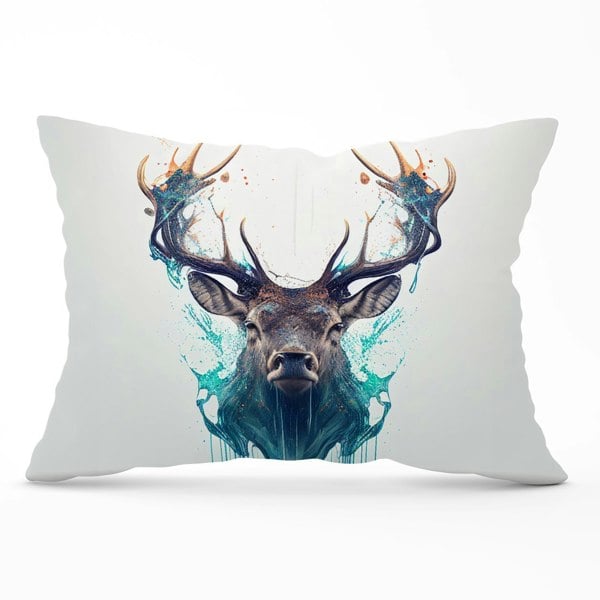 Warren Reed Stag Face Splashart Cushions