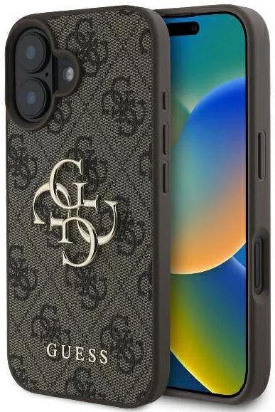 Guess 4G Big Logo Case for iPhone 16 6.1" Brown - GUHCP16S4GMGBR