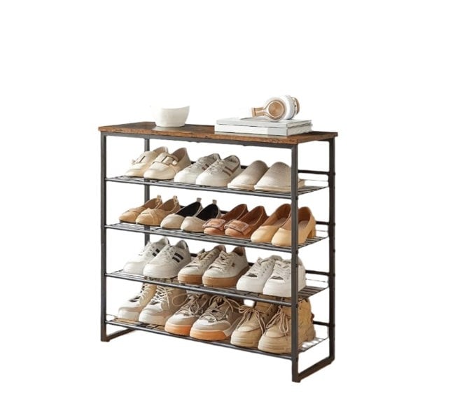 Modcraft 5-Tier Adjustable Shoe Rack - Shoe Organizer for Entryway