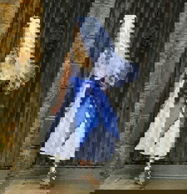 Rear detailing of bow on Morgan Dress