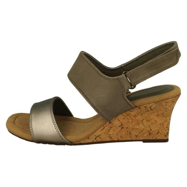 Clarks Ladies Clarks Wedge Heeled Strappy Sandals Kyarra Faye