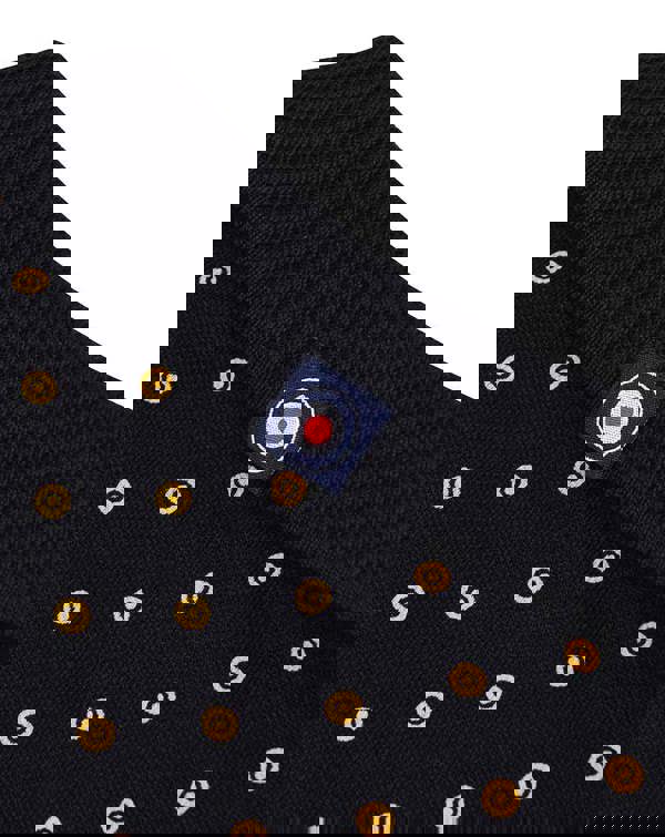 Lambretta Mens Smart Casual Retro All Over Print SKA Polo Shirt