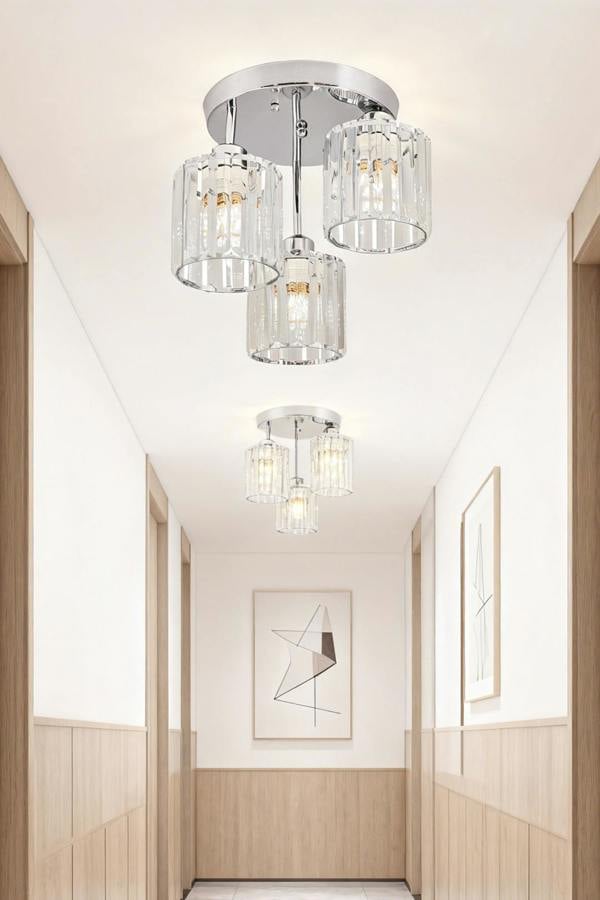 3-Light Crystal Ceiling Light