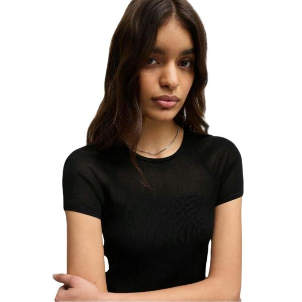Hugo Womens/Ladies Slevetta Slim Raglan T-Shirt - Black - 