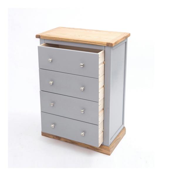 Cabinet Bits Biccari 4 Drawer Chest of Drawers Chrome Knob