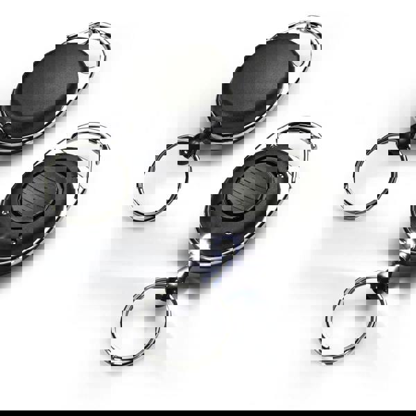 Durable LED Secure Retractable Clip Badge Reel for ID and Keys | Black