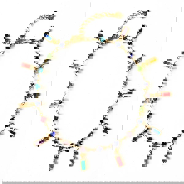 Luxe Tones Issa Luxe 18ct Gold Plated Jewelled Anklet