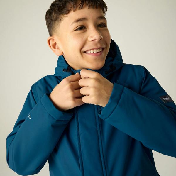 Regatta Kids Farbank II Waterproof Insulated Jacket - Navy - 10-11 Years - Navy - 62% Polyester/38% Recycled Polyester
