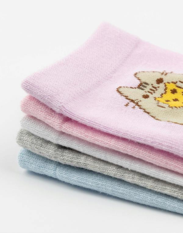 Pusheen Womens Multicoloured Snack Attack Calf Socks Set of 5