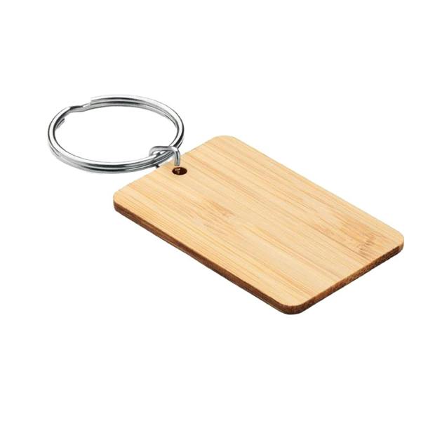 MidOcean Angleboo Rectangular Bamboo Keyring - Wood - 
