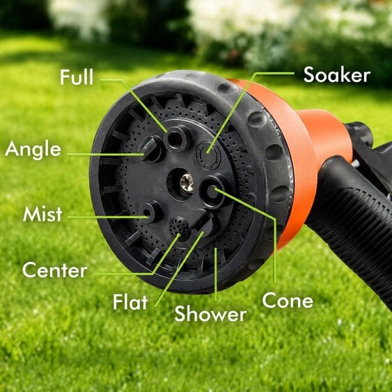 Neo Direct 30m Retractable Garden Hose Reel Wall Mounted 180° Swivel Bracket 8 Spray