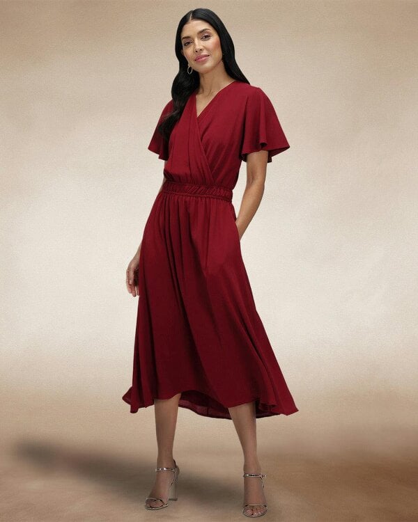 HotSquash Chiffon Midi Dress