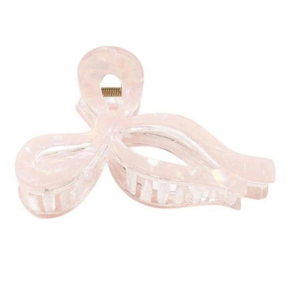 Gold Trip Pearlescent Blush Bow Claw Clip