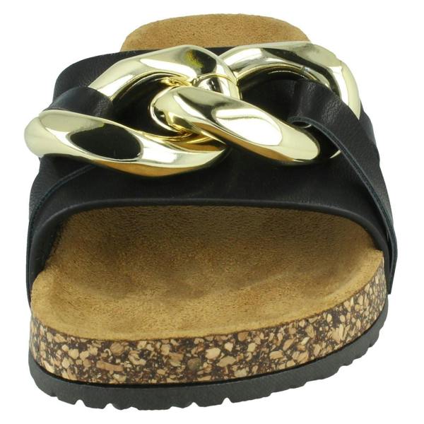 Spot On Ladies Spot On Chain Design Mules F00393