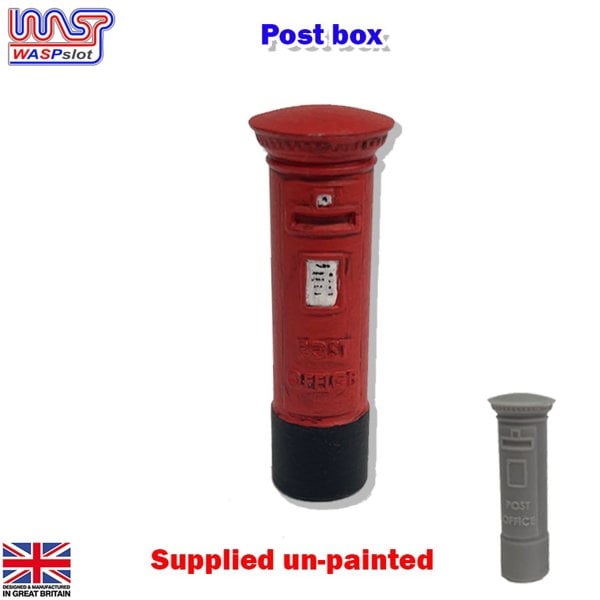 MCSlots Slot Car Trackside Scenery Unpainted Post Box x 2 1:32 Scale Wasp