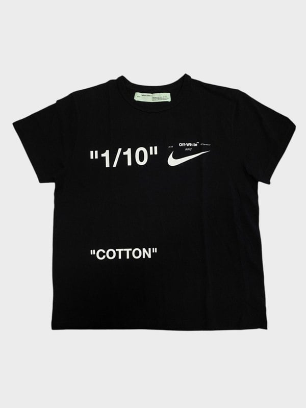 Off White x Nike Ten By Ten T-Shirt Black - Supplied FashionOff White