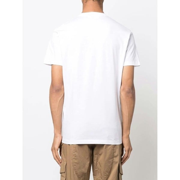 Dsquared Paint-Splattered ICON Cool-Fit T-Shirt   in  White
