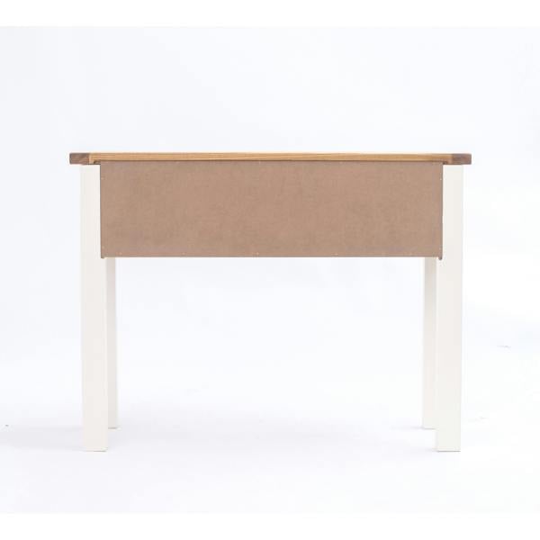 Cabinet Bits Lovere Off White 2 Drawer Console Table Brass Drop Handle