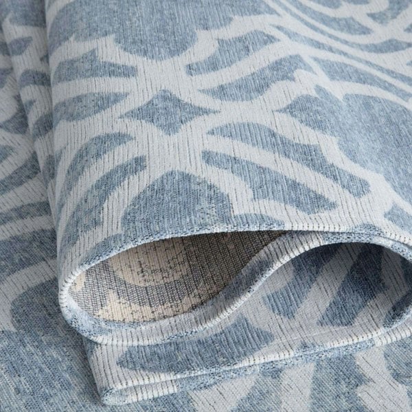 Machine Washable Flat-weave Moroccan Rug Blue