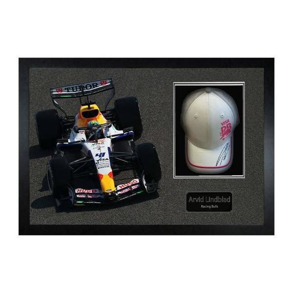Arvid Lindblad Signed Racing Bulls F1 Cap Iconic Frame (ACG Cert)