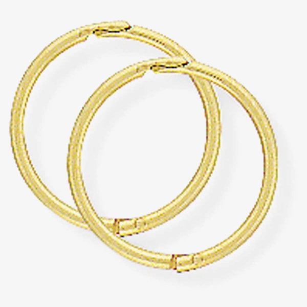 T. H. Baker 9ct 11mm Hinged Sleeper Hoops SE953
