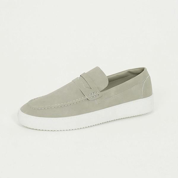 Brave Soul Grey Faux Suede Loafers - Grey Image 1