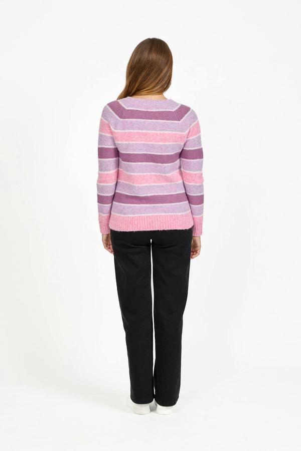 Mudflower Cable-Knit Stripe Jumper