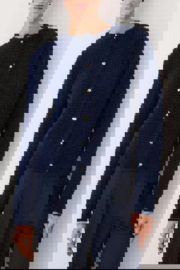 WOVCOR Beard Yarn Knit Cardigan