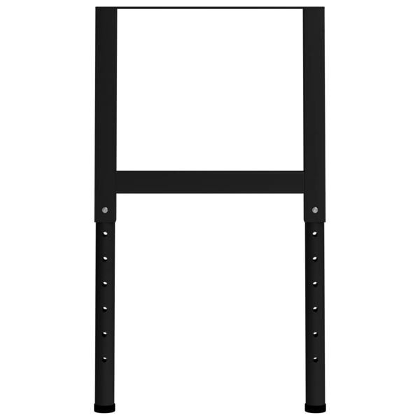 Berkfield Adjustable Work Bench Frames 2 pcs Metal 55x(69-95.5) cm Black