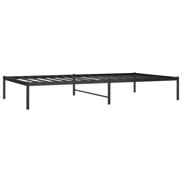 Berkfield Metal Bed Frame Black 107x203 cm