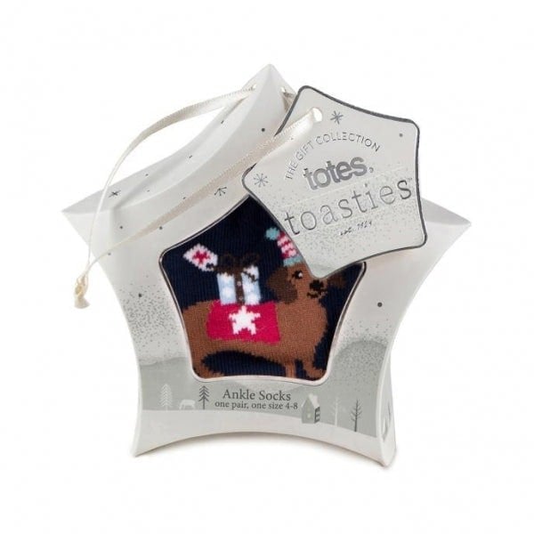 Totes Isotoner NOVELTY ANKLE Womens Socks Dog: One Size