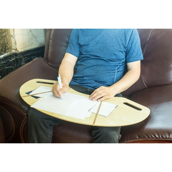Dyzi Oversized Wooden Lap Desk Ergonomic Chair Arm Work Surface